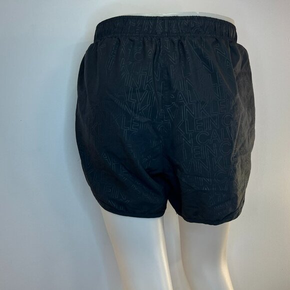 Calvin Klein Women's Black Printed 3" Running Shorts - Size Large - Picture 4 of 5